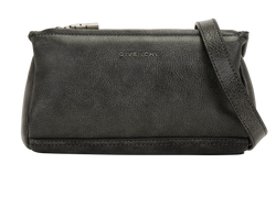 Mini Pandora Box Bag, Leather, Grey, 5501, 3*